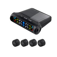 Solar TPMS Car Tire Pressure System LCD display Monitor with External Sensor PZ802-E