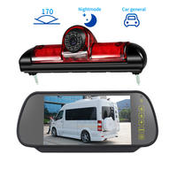 7 Inch Rear View Mirror Monitor With Brake Light Camera Kit For Fiat Ducato Citroen Relay Peugeot 2006-2017 Van Camera System PZ460+PZ707