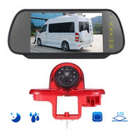 7'' Display Mirror Monitor 3rd Backup Reverse Camera System For Renault Trafic / Vauxhall Vivaro 2001-2014 Cargo Van PZ464+PZ707