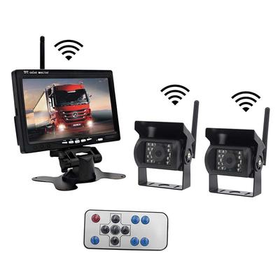 24V wireless WiFi truck video reversing system with analog wireless rear view reversing system PZ607-W-2A