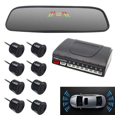4.3inch Clip-on rear view mirror Auto Parking Sensors Kit parking radar system PZ306-8