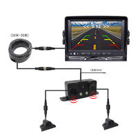 7 inch monitor with lcd camera backup camera kit truck rear view camera system with parking sensor PZ610