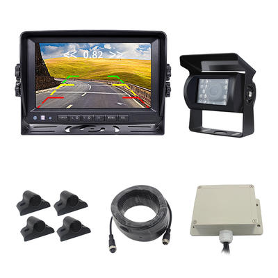 24V truck reverse camera with parking sensor system and 7 inch HD display rear view camera system PZ609