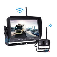 2.4Ghz Digital Wireless Signal Front/Rear Side View Video Camera System With 7 Inch LCD Monitor PZ607-W-D
