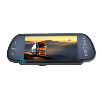 7inch TFT LCD Rear View Mirror Car Monitor With MP5 PZ709
